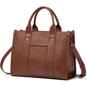 Women Brown Imported Faux Leather Satchel Shoulder Crossbody Top Handle Bag